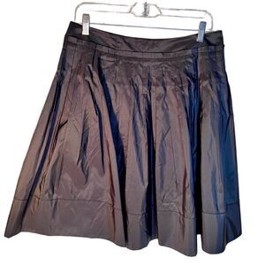 TALBOTS PETITE BLACK 100% SILK ALL AROUND PLEATED SKIRT TALBOTS 10P $139 NWT